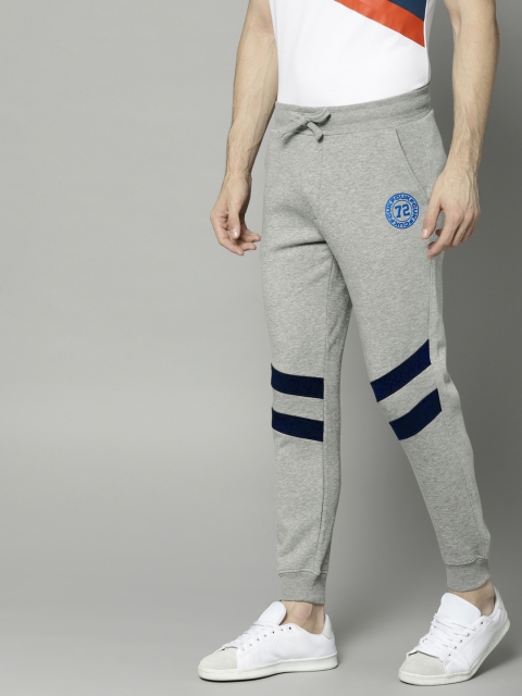 

French Connection Men Grey Melange Solid Joggers