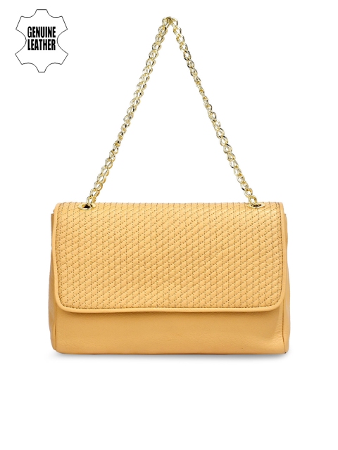 

Eske Beige Textured Leather Shoulder Bag