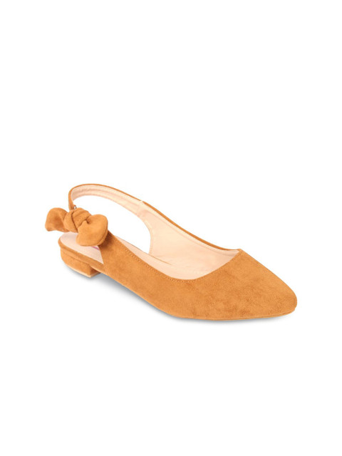 

Flat n Heels Women Brown Suede Ballerinas