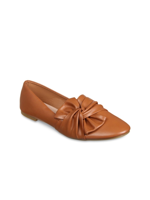 

Flat n Heels Women Brown Solid Ballerinas