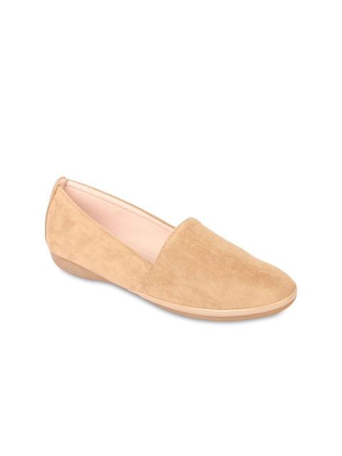 

Flat n Heels Women Beige Solid Suede Slip-On Shoes