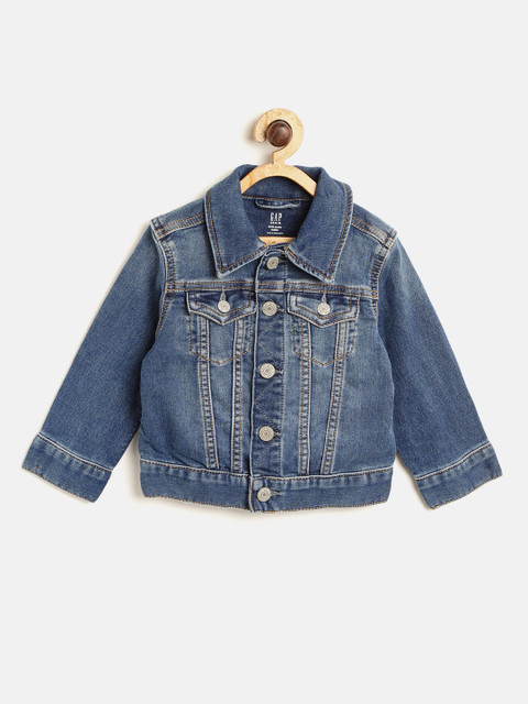 

GAP Baby Boys' Denim Jacket with Fantastiflex, Blue