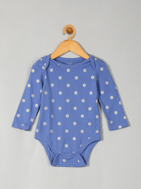 

GAP Girls Blue Print Long Sleeve Bodysuit