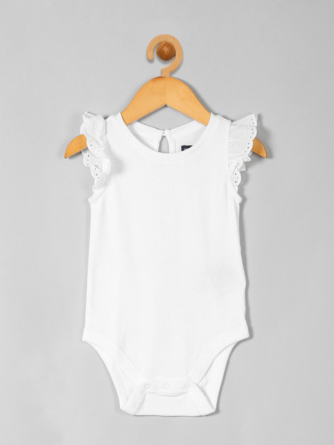 

GAP Girls White Eyelet-Sleeve Bodysuit