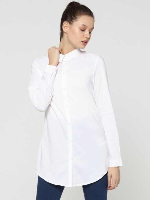

ONLY Women White Regular Fit Solid Casual Shirt