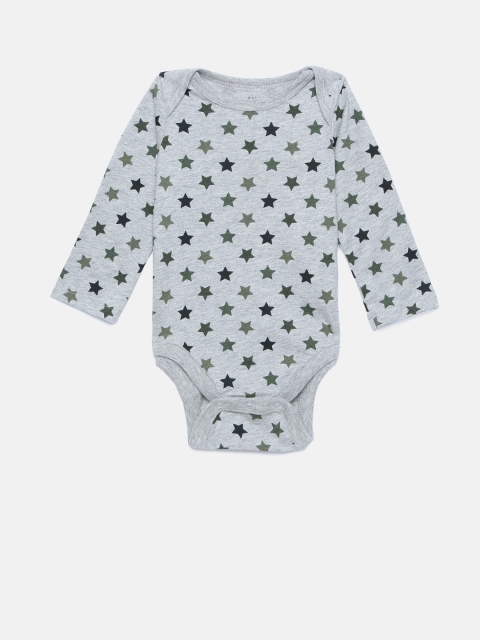 

GAP Baby Boys' Print Long Sleeve Bodysuits, Grey