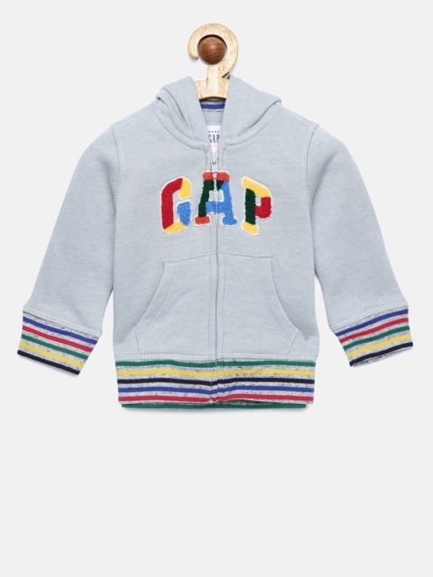 

GAP Baby Boys' Blue Logo Print Hoodie Sweatshirt