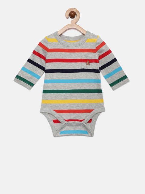 

GAP Baby Boys' Striped Long Sleeve Romper, Multi