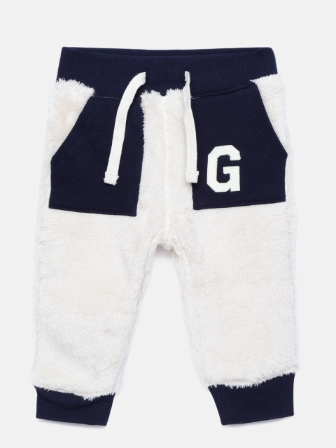 

GAP Baby Boys' White & Navy Logo Pull-On Pants