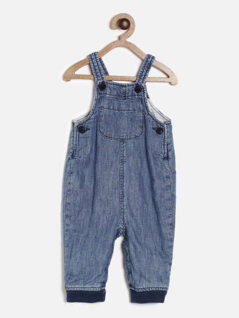 

GAP Baby Boys' Denim Jogger Overalls, Blue