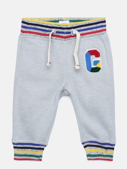 

GAP Baby Boys' Grey Logo Pull-On Pants