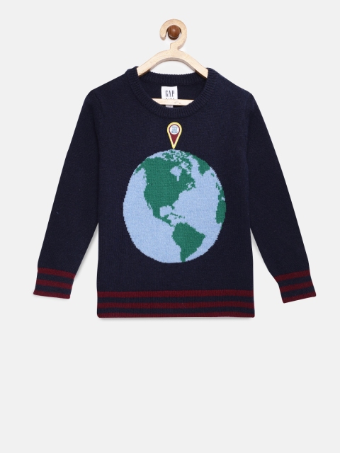 

GAP Baby Boys' Navy Blue Crewneck Sweater