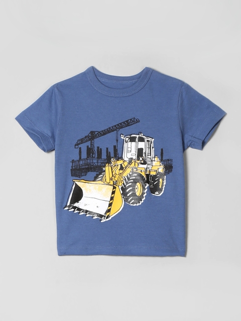 

GAP Baby Boys Blue Graphic Printed Short Sleeve T-shirt