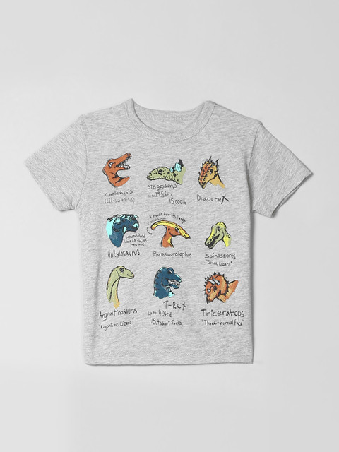 

GAP Baby Boys Grey Graphic Printed Short Sleeve T-Shirt