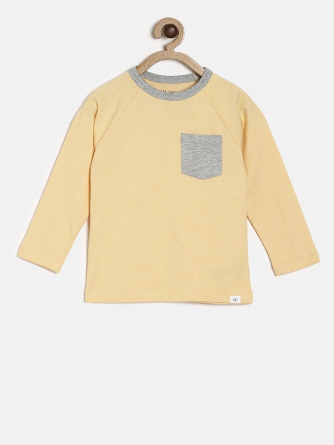 

GAP Baby Boys Pocket Long Sleeve T-Shirt, Yellow