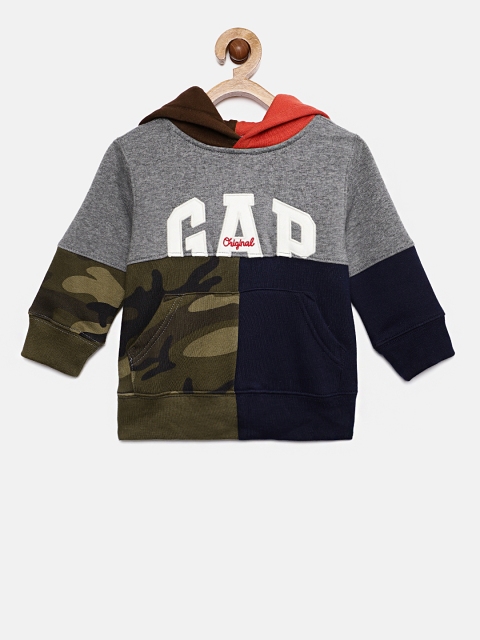 

GAP Baby Boys Multicoloured Logo Hoodie, Multi