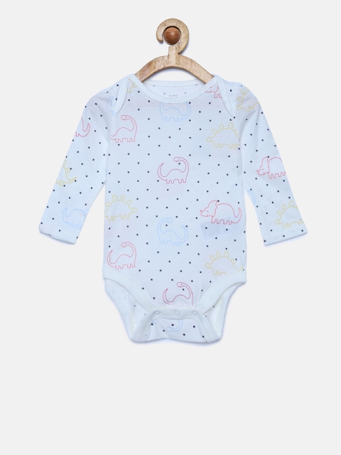 

GAP Baby Girls' White Print Long Sleeve Romper