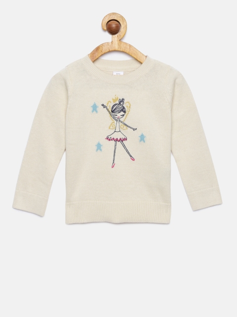 

GAP Baby Girls' Off-White Dancer Pullover Sweater
