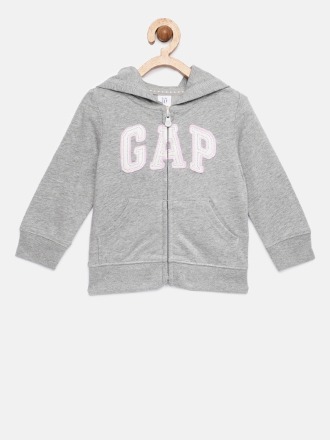 

GAP Baby Girls' Logo Sweatshirt, Grey melange