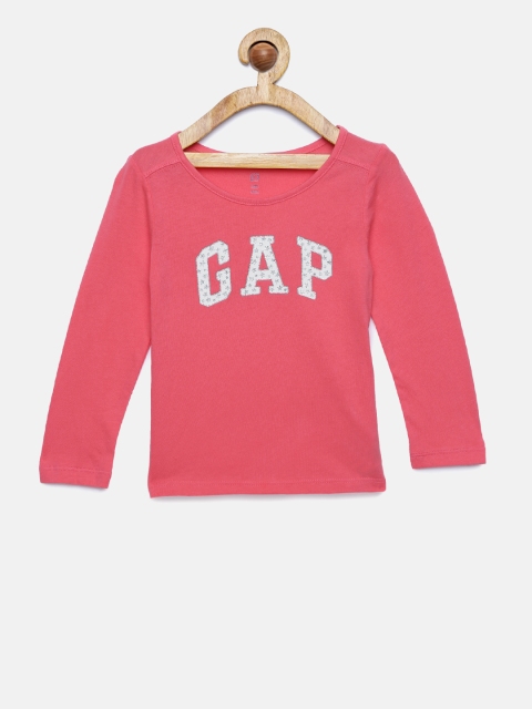 

GAP Baby Girls' Pink Logo Long Sleeve T-Shirt, Coral