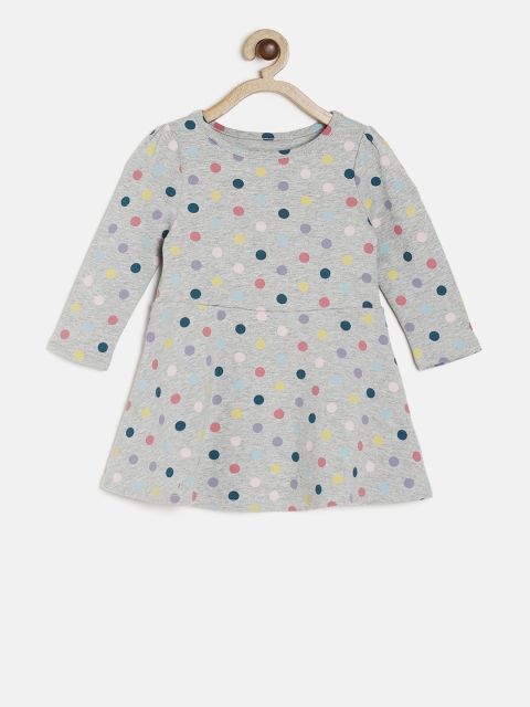 

GAP Baby Girls' Print Fit and Flare Dress, Grey
