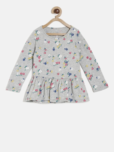 

GAP Baby Girls' Print Peplum Top, Grey