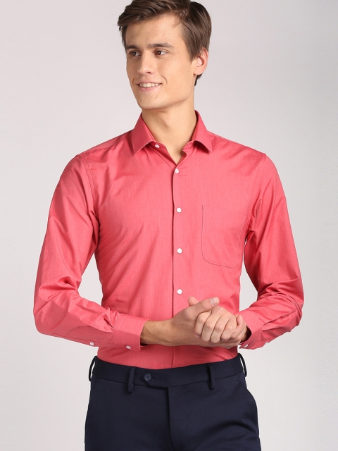 

Peter England Men Red Slim Fit Solid Casual Shirt