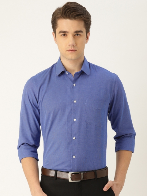 

Peter England Men Blue Slim Fit Solid Casual Shirt