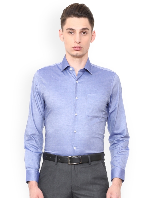 

Peter England Men Blue Regular Fit Solid Slim Fit Shirt