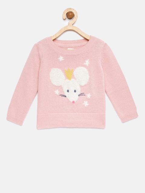 

GAP Baby Girls' Mouse Crewneck Sweater, Pink