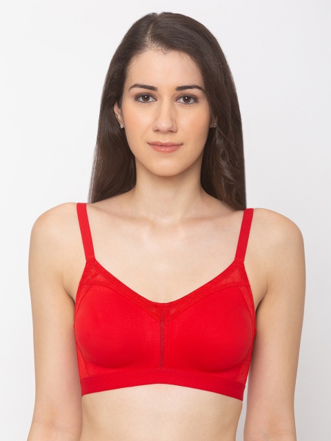 

Candyskin Red Solid Non-Wired Non Padded Everyday Bra CSB205RE