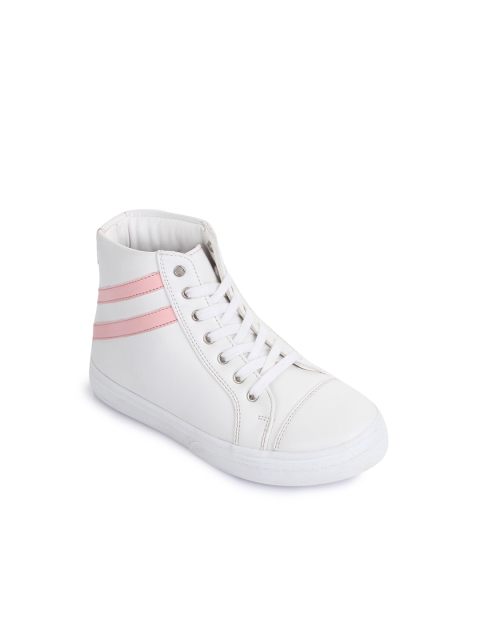

Bruno Manetti Unisex White Mid-Top Sneakers