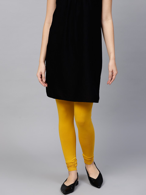 

Shree Women Mustard Yellow Solid Leggings