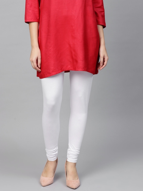 

Shree Women White Solid Leggings