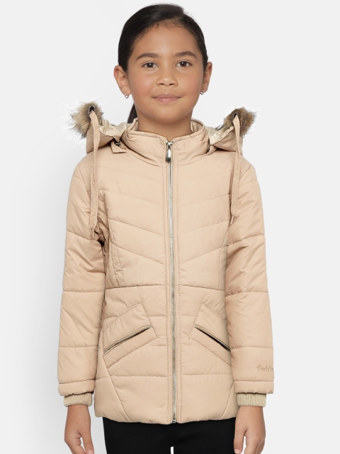 

Fort Collins Girls Beige Hooded Parka Jacket