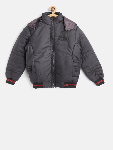 

Fort Collins Boys Black Solid Bomber with Detachable Hood