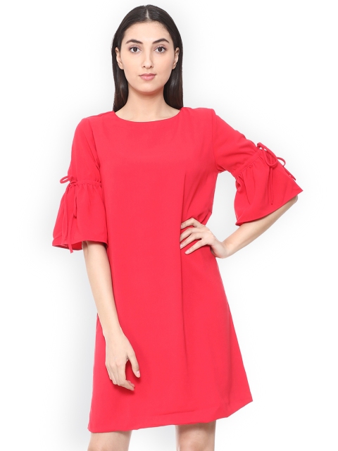 

Van Heusen Women Red Solid A-Line Dress