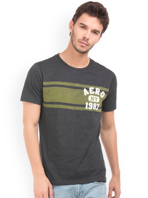

Aeropostale Men Grey Printed Round Neck T-shirt