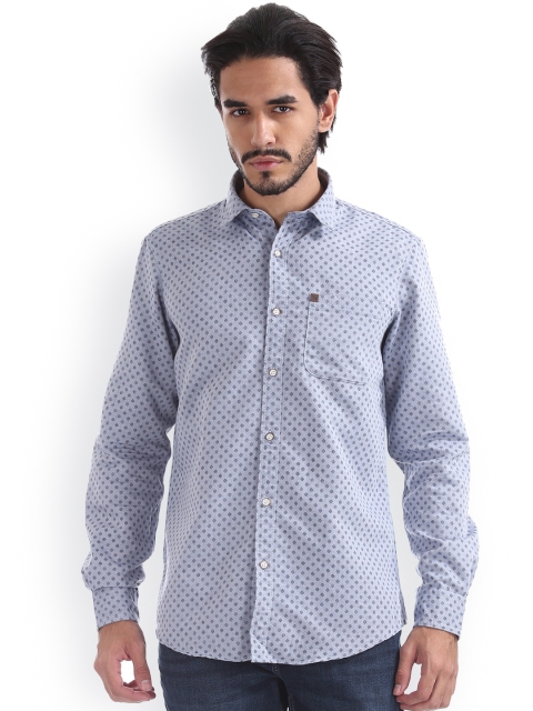 

Arrow Blue Jean Co. Men Blue Slim Fit Printed Casual Shirt