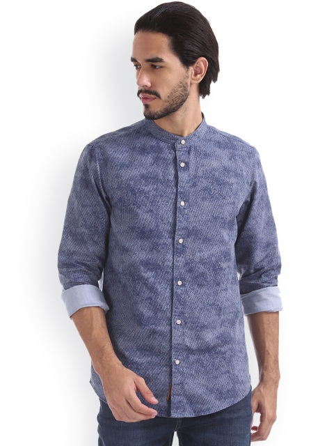 

Arrow Blue Jean Co. Men Blue Slim Fit Printed Casual Shirt