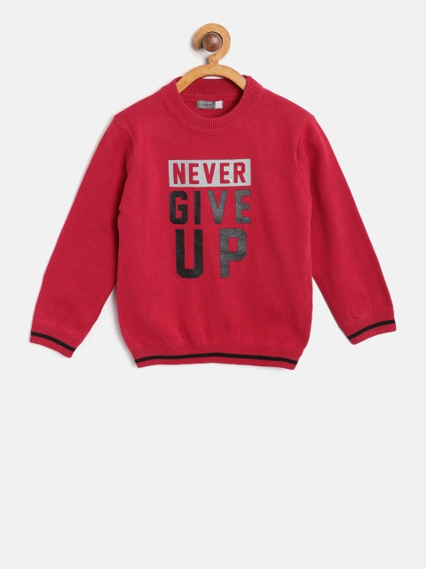 

Losan Boys Red Printed Pullover