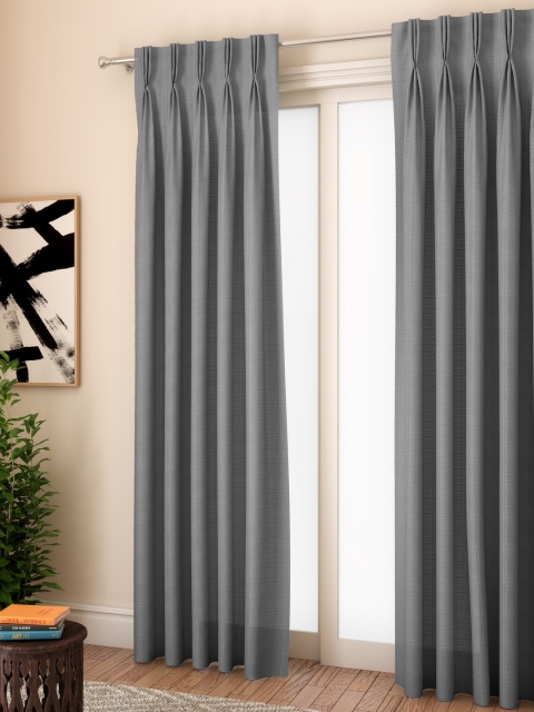 

CURTAIN LABEL Grey Set of 2 Regular Door Curtains