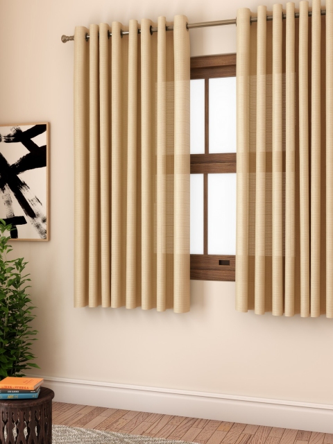 

CURTAIN LABEL Beige Set of 2 Regular Window Curtains