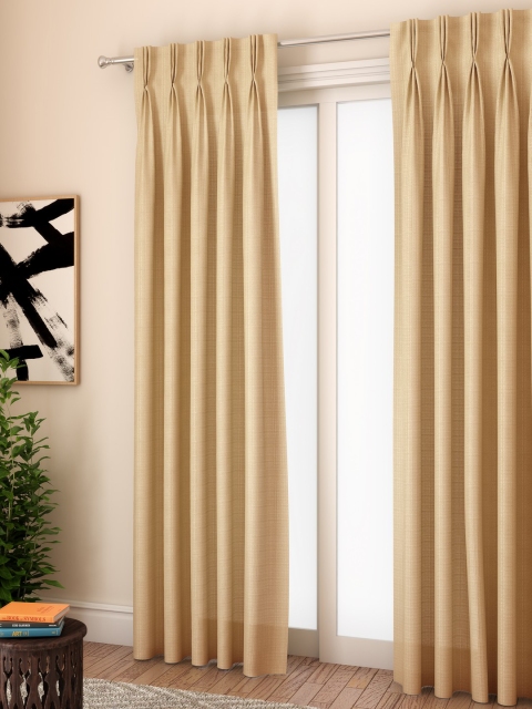 

CURTAIN LABEL Beige Self Design Long Door Curtain