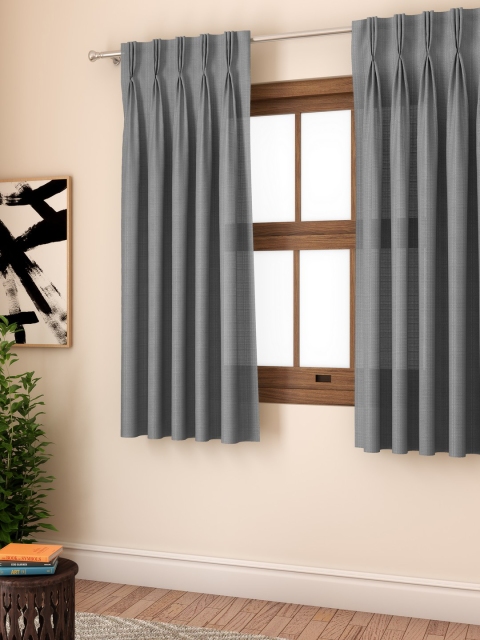 

CURTAIN LABEL Grey Solid Window Curtain