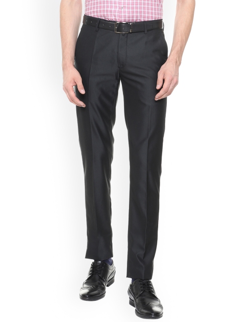

Peter England Men Navy Blue Slim Fit Solid Formal Trousers