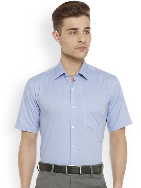 

Peter England Men Blue Slim Fit Solid Formal Shirt