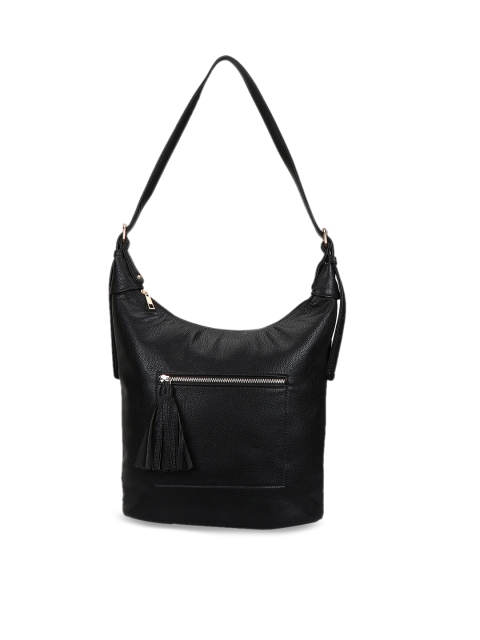 

Berrypeckers Black Solid Hobo Bag