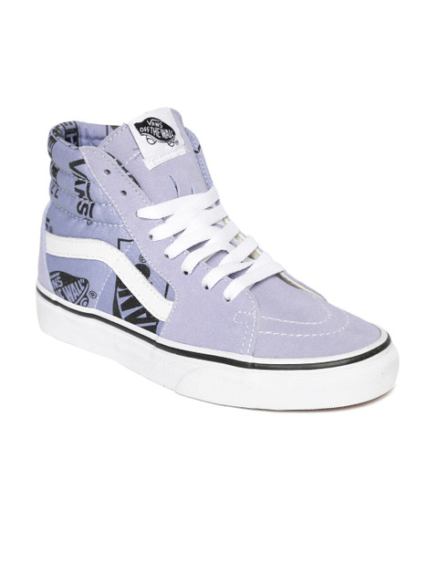 

Vans Unisex Lavender Printed Synthetic Mid-Top Sneakers