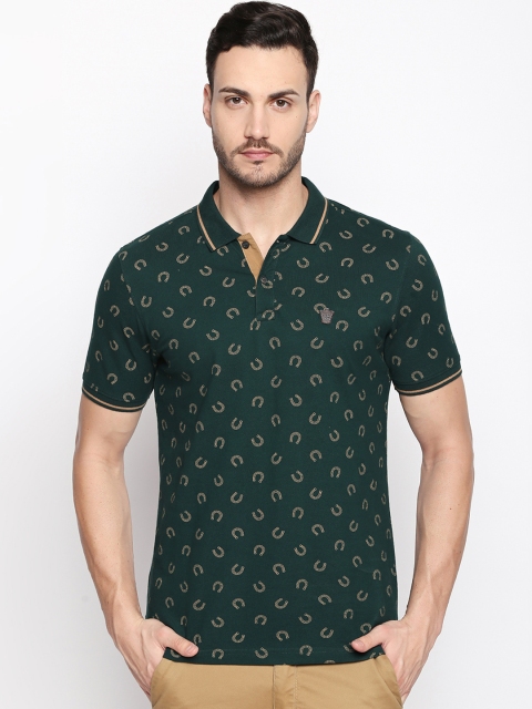 

BYFORD by Pantaloons Men Green Printed Polo Collar T-shirt